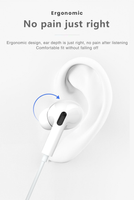 JELLICO Kopfhörer mit Kabel EP3A Lightning mit Mikrofon 1.2M weiss